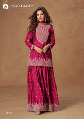VEERA Collection | Premium Chinnon Silk Suits | 10346 AASHIRWAD CREATION